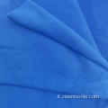 Tessuto in pile polare lavorato a maglia bifacciale tinto in blu